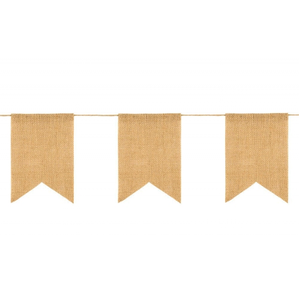 Disok Guirnalda 15 Banderas Yute - Ideal para Decoración de Bodas y Fiestas
