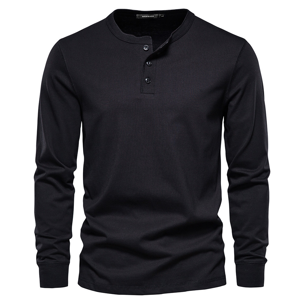 TK Camiseta informal de manga larga con cuello redondo para hombre, camisa deportiva ajustada de talla europea, otoño, nueva