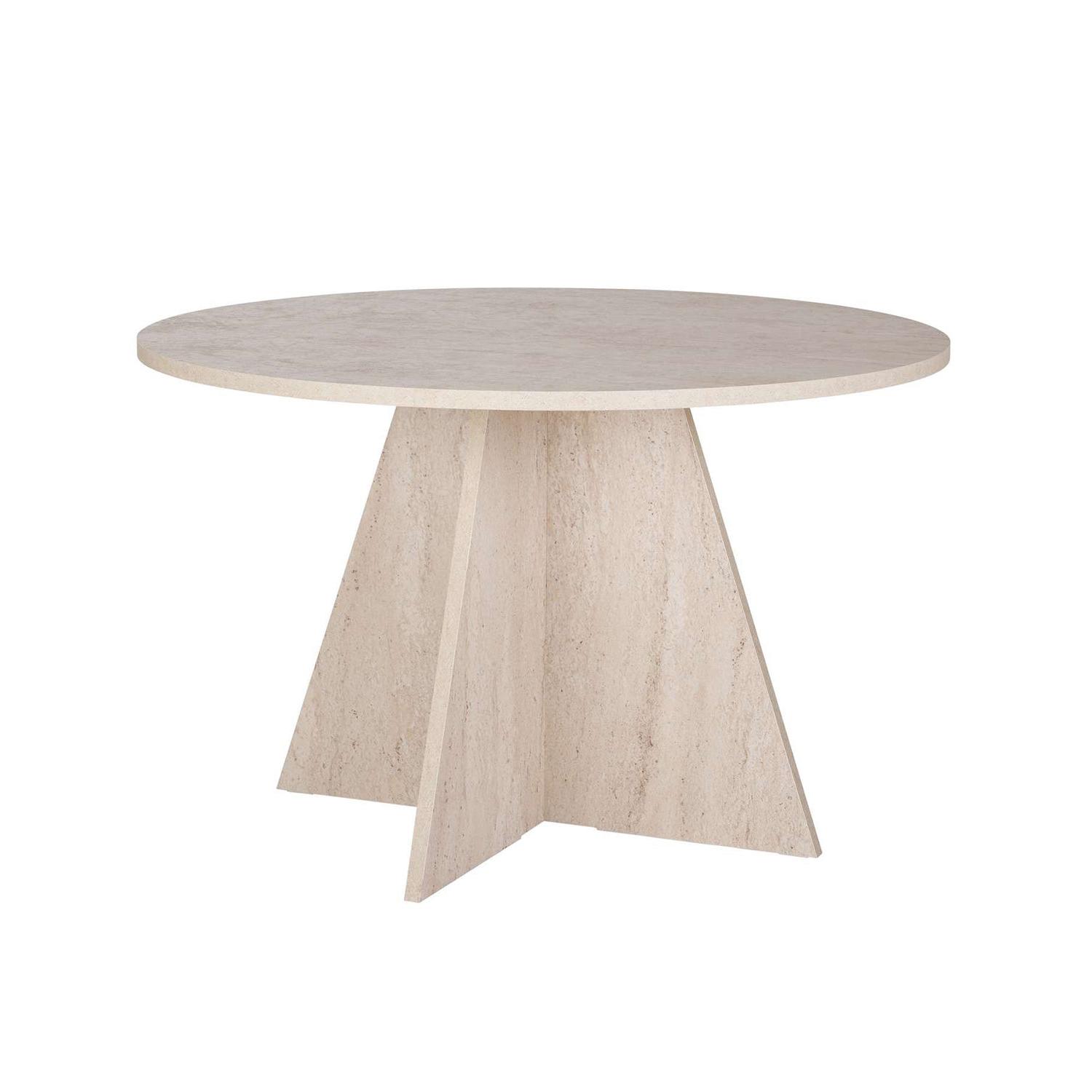 Mesa de comedor redonda bethany travertino para hogar moderno - Homekit