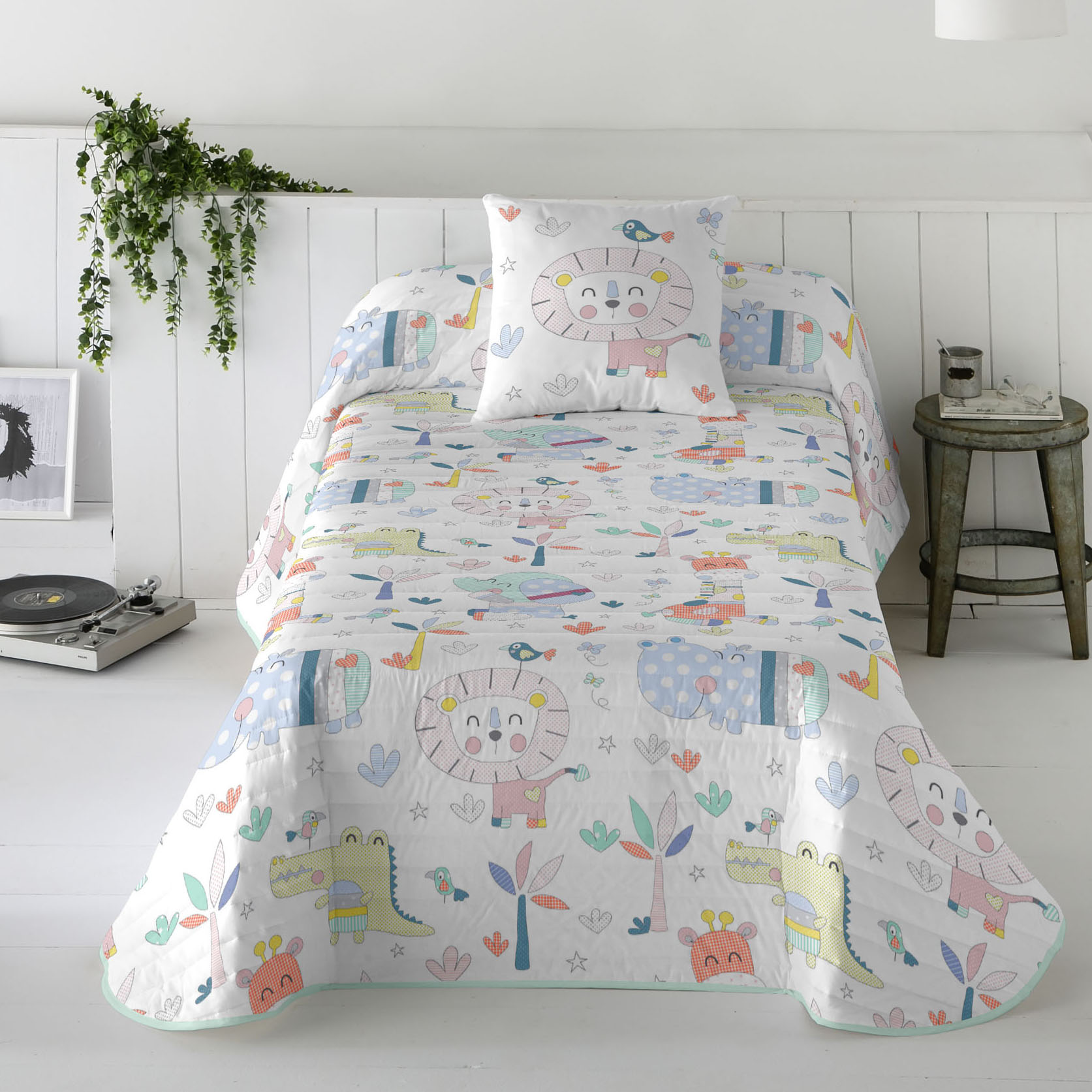 COOL KIDS - Colcha Bouti Infantil Reversible - 100% Algodón - Extra Suave - 10 Modelos Disponibles - Cama 90/105 cm - Fabricado en España