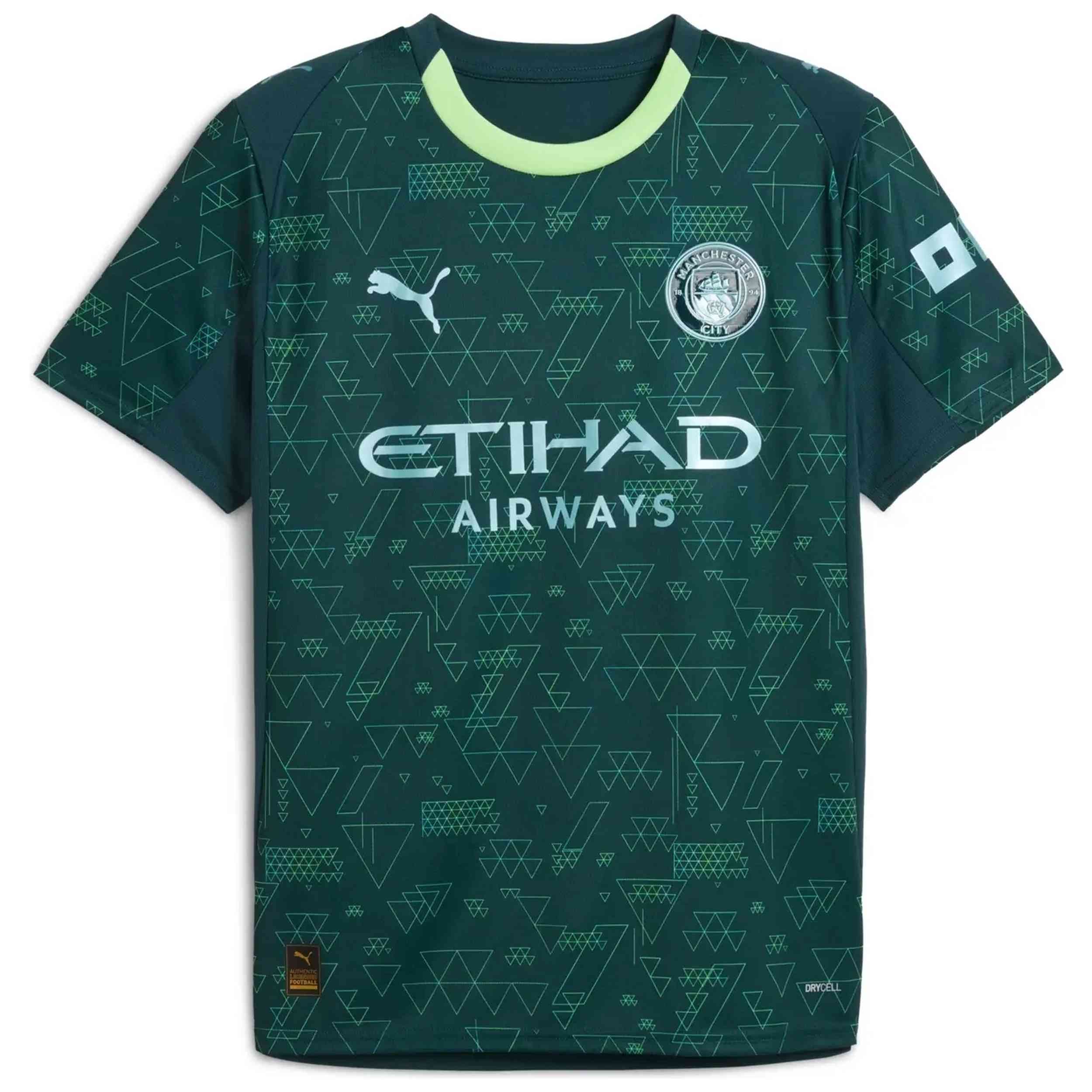 Camiseta De Futbol Puma modelo Manchester City Fourth Replica para Hombre en color Verde
