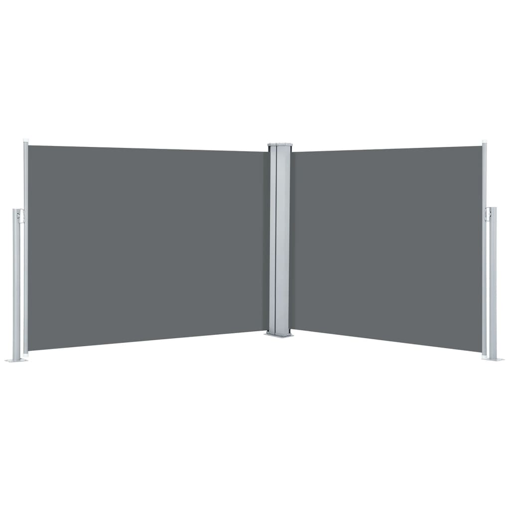 vidaXL Toldo lateral retráctil 140x1000 cm Color Negro, Crema, Antracita