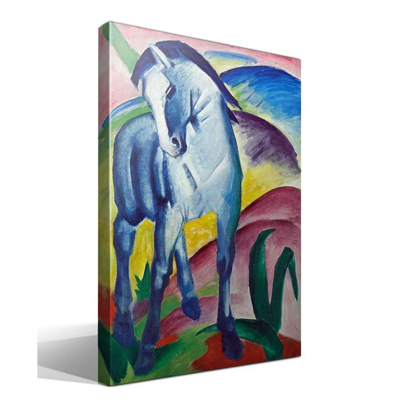 Cuadro Canvas Caballo Azul I de Franz Marc - Alta Resolución - Lienzo 100% Algodón - Bastidor Madera - Fabricado en España