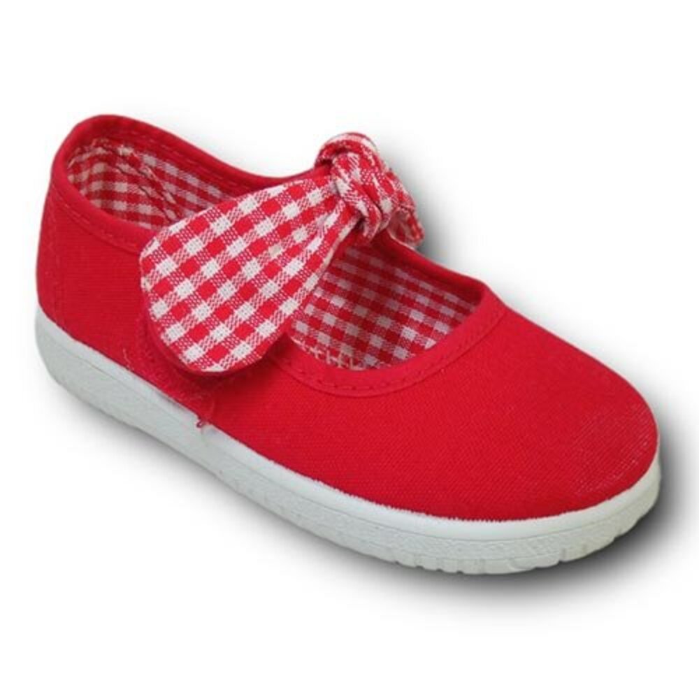 Vulpeques Merceditas Lona Niña 104-LV ROJO calzado niños Vulpeques Summer ROYALE CORDONETS