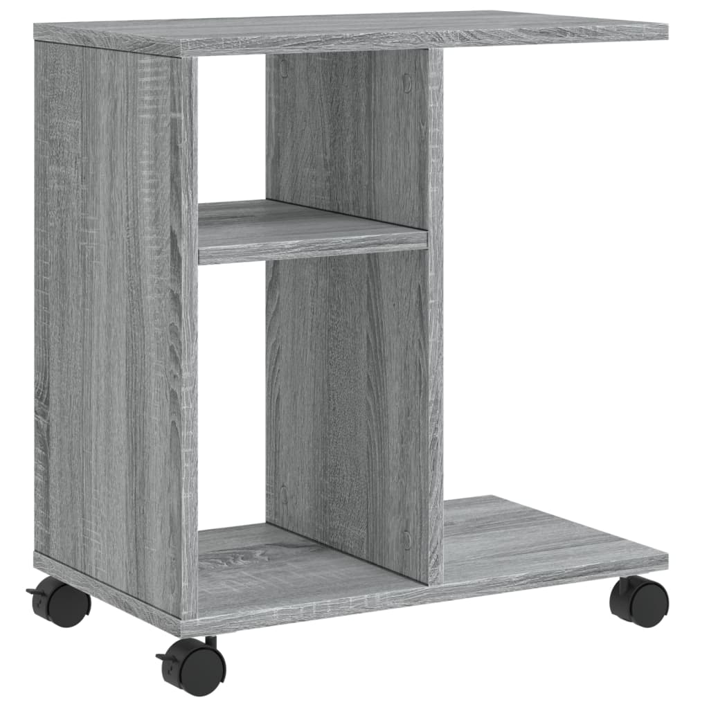 Mesa Auxiliar Vidaxl con Ruedas Madera Ingeniería 50x30x55 Cm