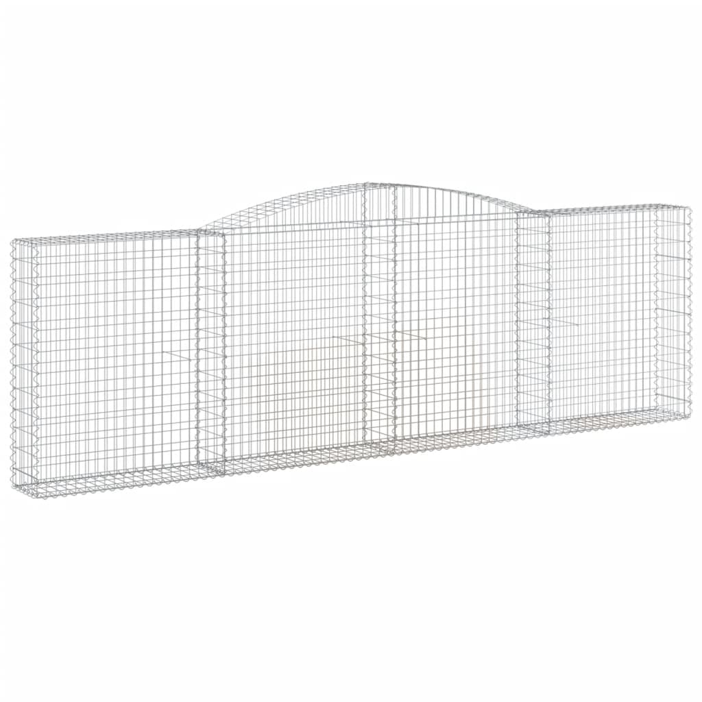 vidaXL Cesta gaviones forma arco hierro galvanizado 400x30x120/140 cm