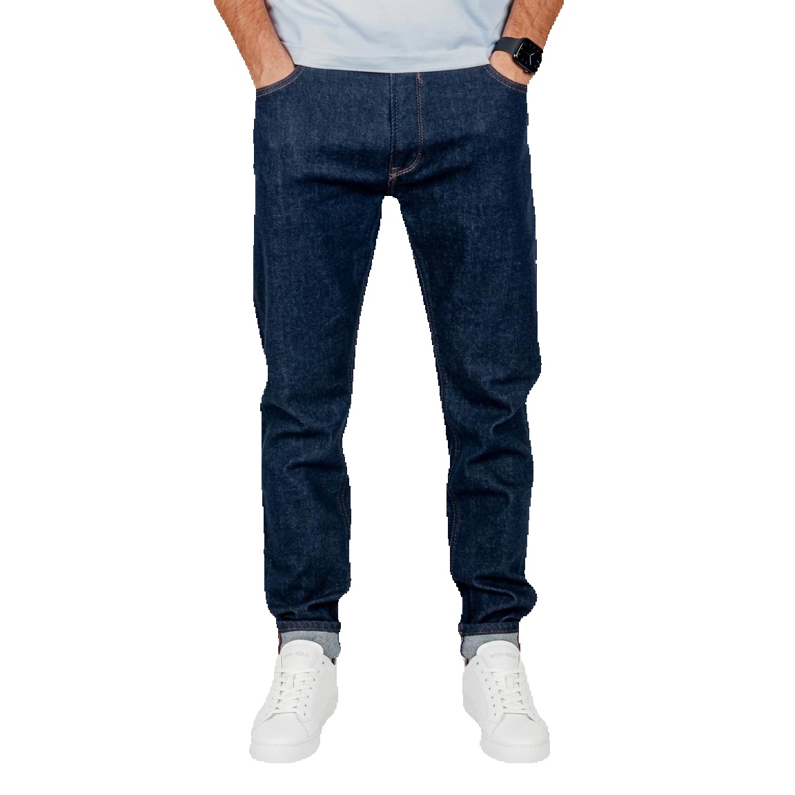 Pantalón Vaquero Hombre Gianni Lupo "Bruce" Regular Fit – Jeans Denim Oscuro (Raw Blue) de Corte Recto Moderno 289801