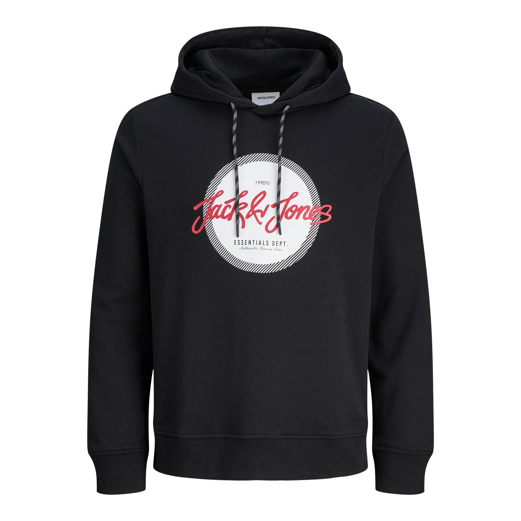 Jack & Jones hombre Sudadera con Capucha ajustable Mod JJURBAN Logo Estampado Moda Casual Informal Otoño Invierno REF 12279115