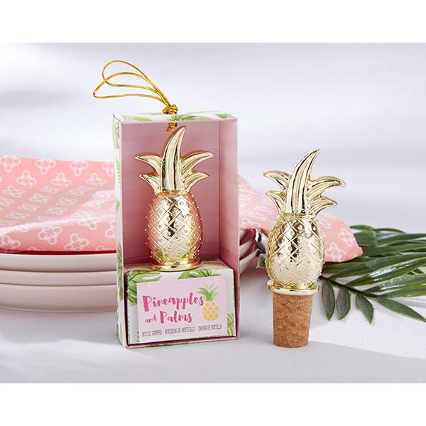 Lote de 20 Tapones Piñas Botella de Vino en Caja de Regalo - Detalles, regalos y recuerdos originales para invitados de boda, bodas, comuniones, Cumpleaños