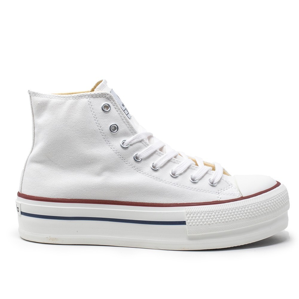 Zapatillas de lona mujer VICTORIA 1061101 BOTA BASQUET DOBLE PISO, BLANCO 15953 XL