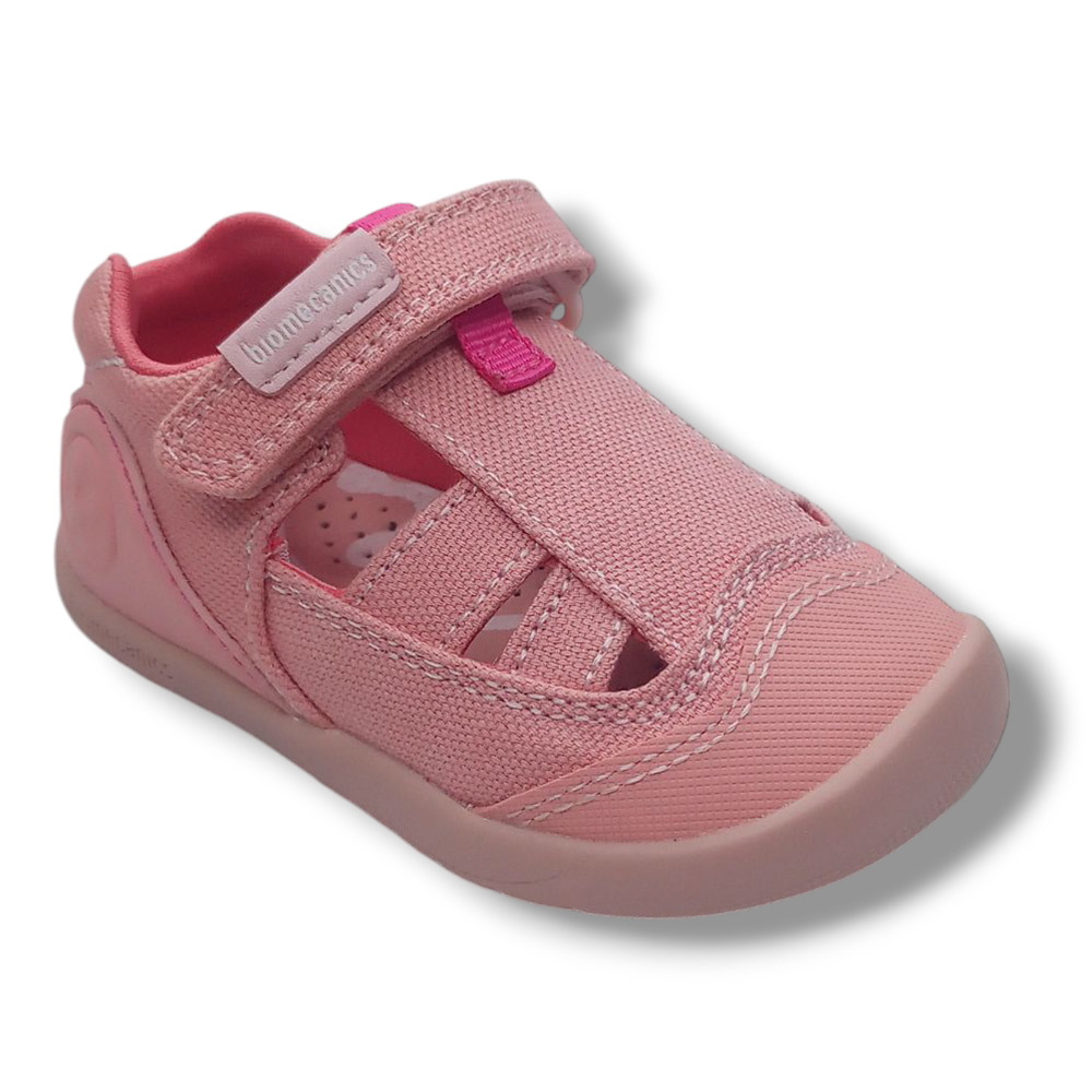 Biomecanics Sandalia Cerrada Lona Niña 252195-C847 ROSA Respetuoso calzado niños Biomecanics Summer ROYALE CORDONETS