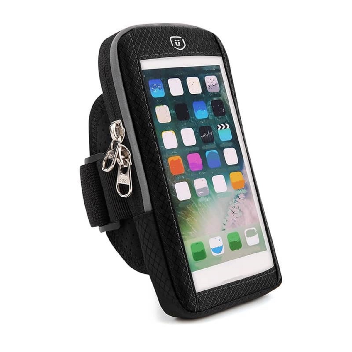 para Realme Gt2 Explorer Master (2022) Funda Brazalete con Ventana Tactil Reflectante Impermeable Deporte Correr Gim Ciclismo - Negro