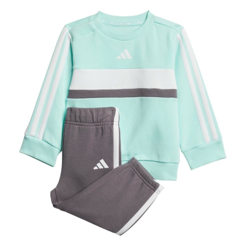 Chandal Adidas-I 3S TIB FL SET-JC7515 VERDE AGUA-KIDS/BEBÉ