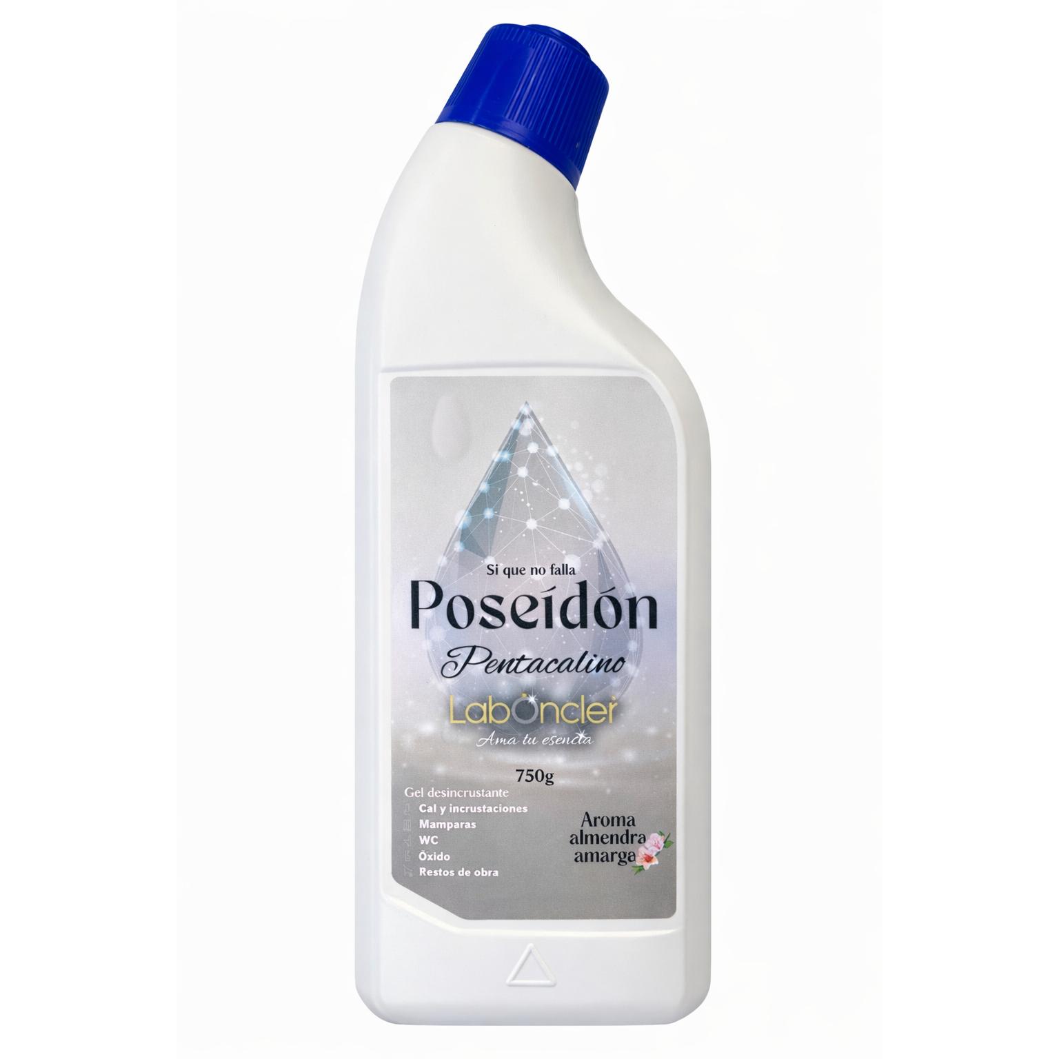 POSEIDON Pentacalino Gel Desincrustante Antical, para WC y Sanitarios, Restos de Obra, Marcas de Quemado Aroma Almendra, 750g