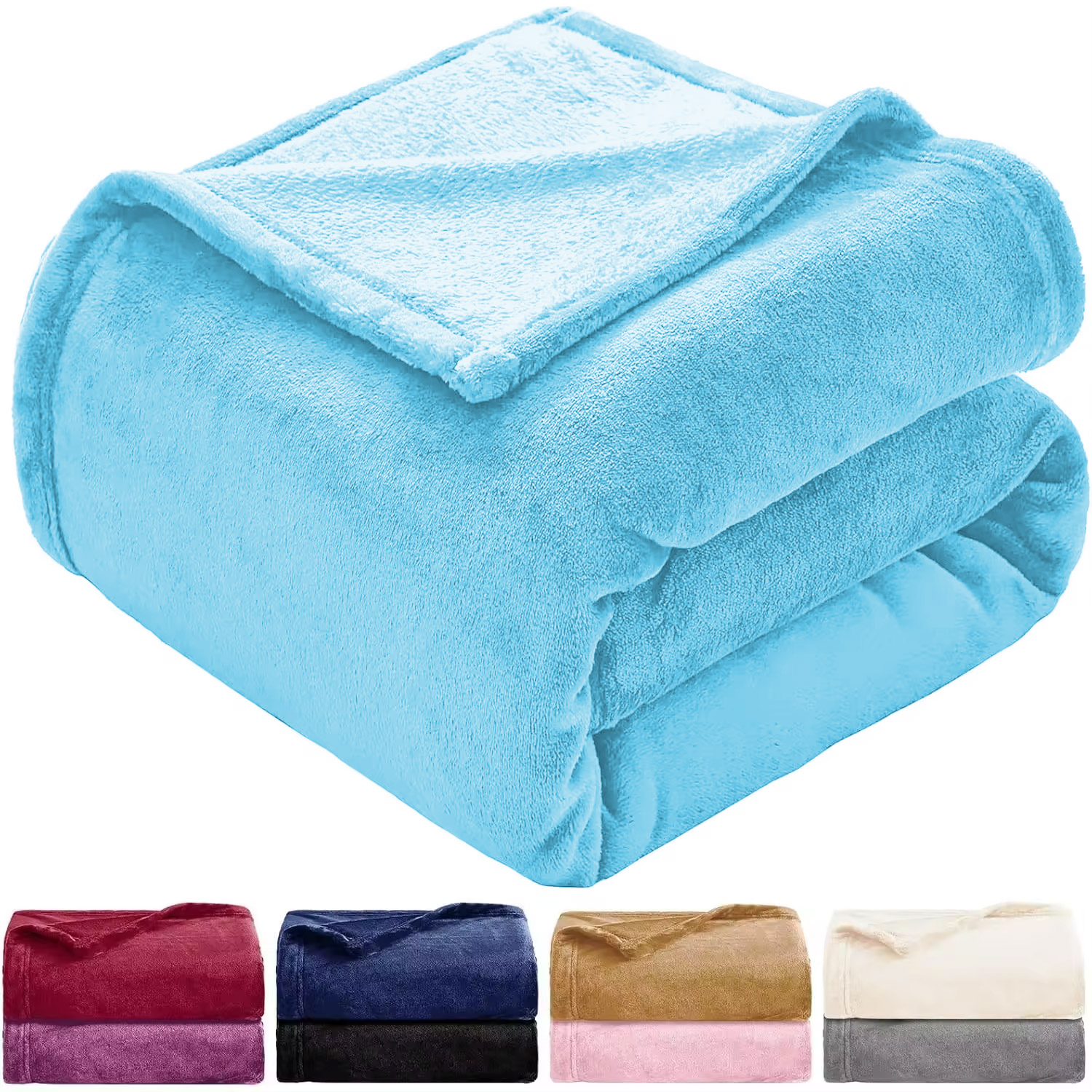 Manta Microfibra para Sofá y Cama, Manta Polar Lisa de Tacto Suave Super Caliente para Adulto y Niño de Tacto Suave Franela, Sin Arrugas varios tamaños