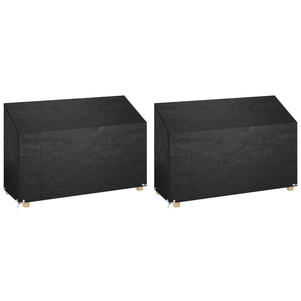 vidaXL Fundas bancos jardín 2 uds polietileno en dimensiones 190x70x70/88 cm/130x70x70/88 cm/210x70x70/88 cm y más