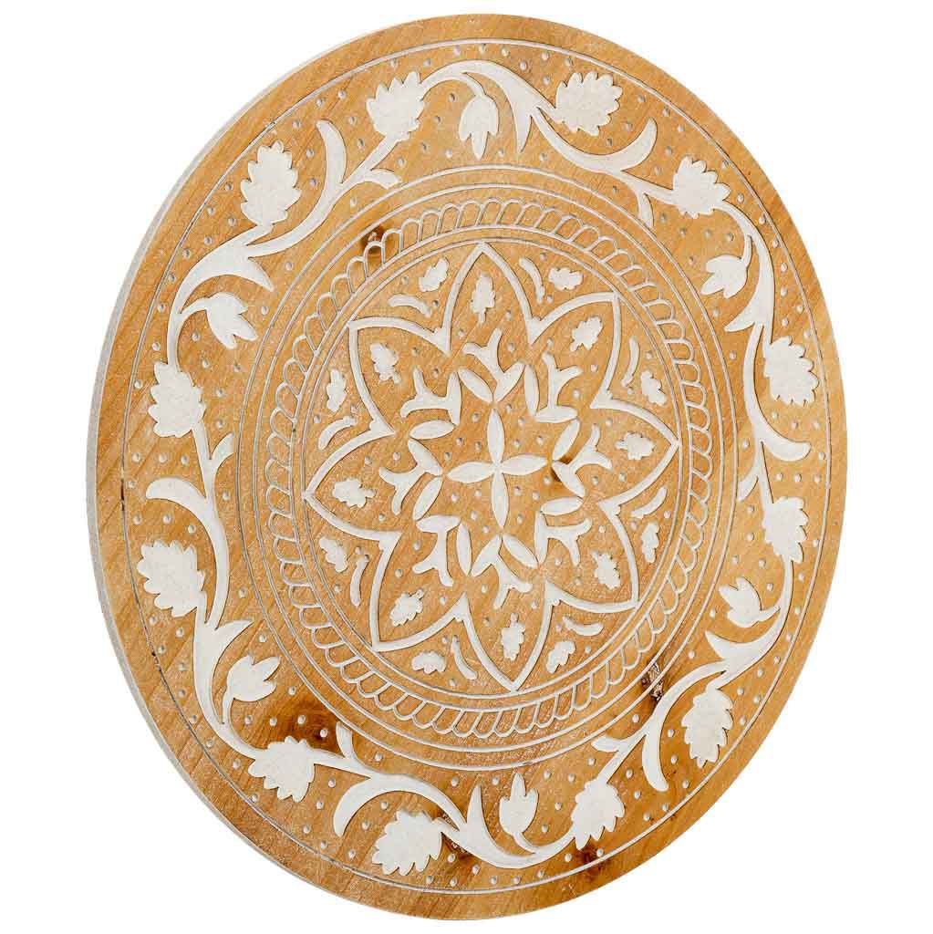 Panel Decorativo De Madera Tallada Marron 0,6x40x40cm, El mejor complemento para tu hogar