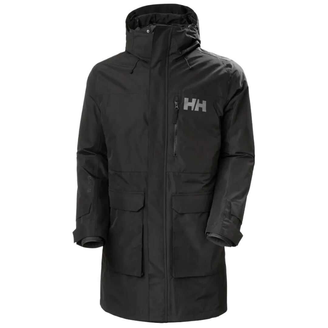 Cazadora Negra Marino Helly Hansen Rigging Coat Black Impermeable, Transpirable y Cortavientos