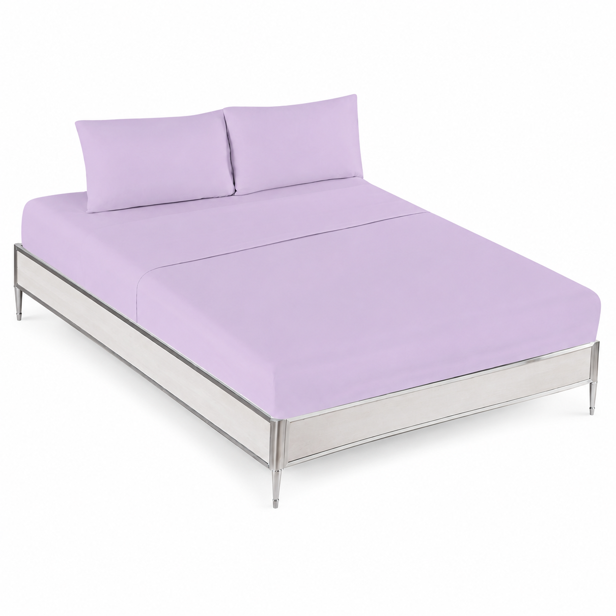 Juego de Sábanas Lisas 4 Piezas en Color Sólido para Cama 90, 135, 150 y 180 cm, Tacto Suave para Dormitorio y Uso Diario