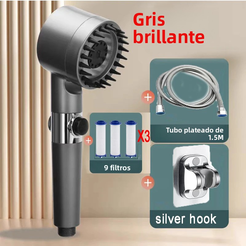 TK Cabezal De Ducha Portátil De Alta Presión Con Filtro Y 4 Modos De Uso Para Baño Accesorios De Baño Con Función De Parada Unica