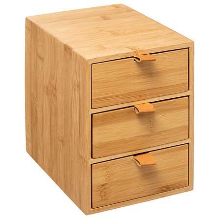 Caja de Bambú Factory Cuadros para Accesorios de Belleza y Maquillaje