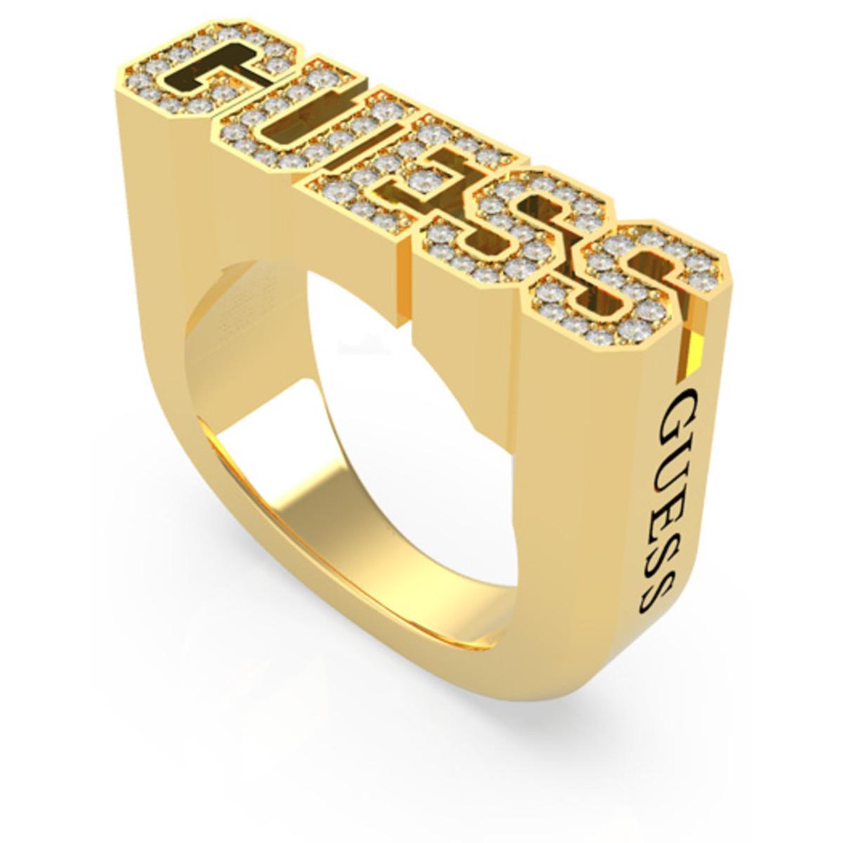Guess Anillo Mujer College 1981 De Acero Dorado Talla Europea 52,00 Talla España  Ubr20019