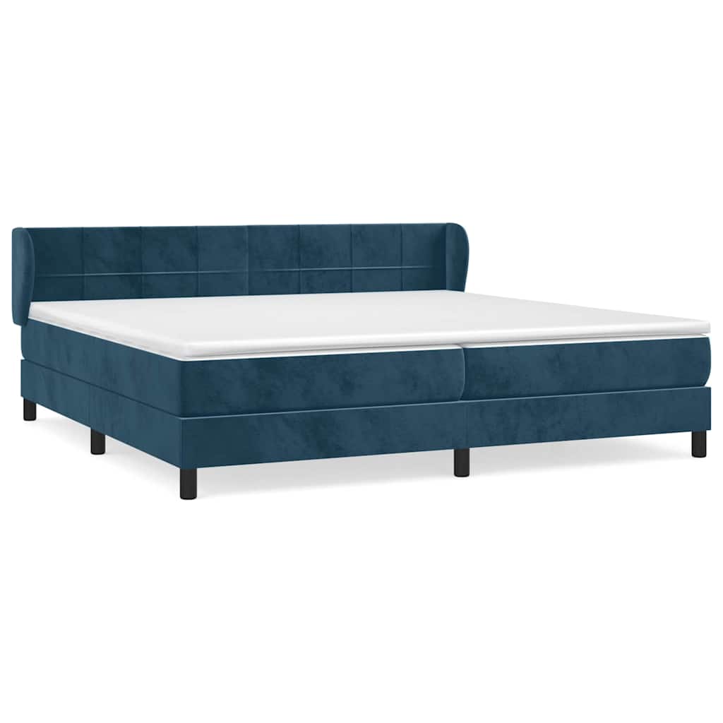 vidaXL Cama box spring con colchón terciopelo 200x200 cm Multicolor