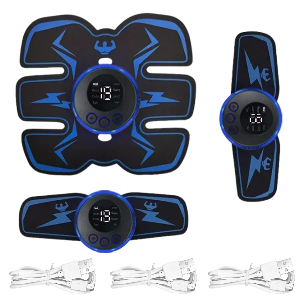 Estimulador muscular EMS recargable por USB, dispositivo inalámbrico de estimulación muscular, entrenador inteligente para Fitness, entrenamiento Abdominal, dispositivo de adelgazamiento