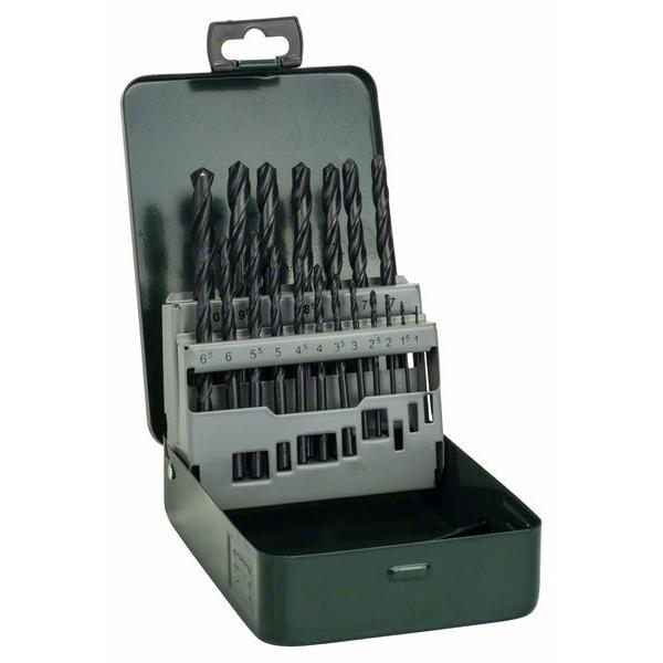 Juego de brocas HSS-R para metal (19 piezas, 1-10 mm) - B 2607019435