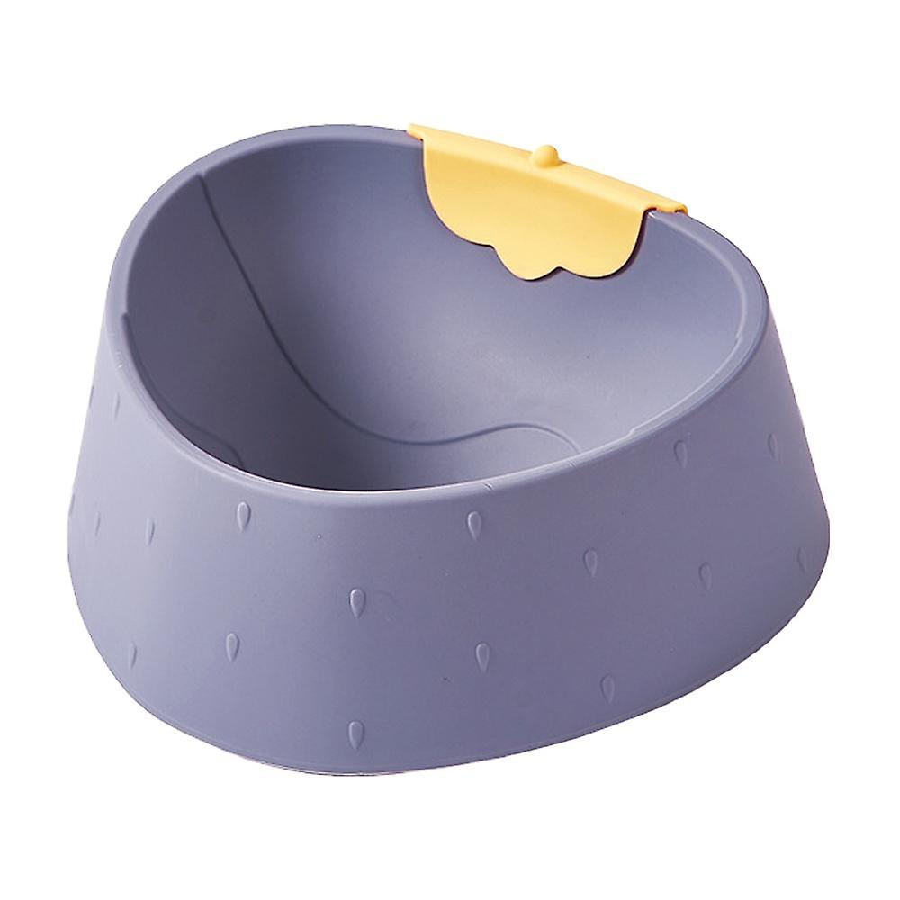 TK Púrpura Dibujos animados Lindo Fresa Pet Bowl Antideslizante Gato Bowl Alimentación Agua Perro Bowl Pet Single Bowl Gato