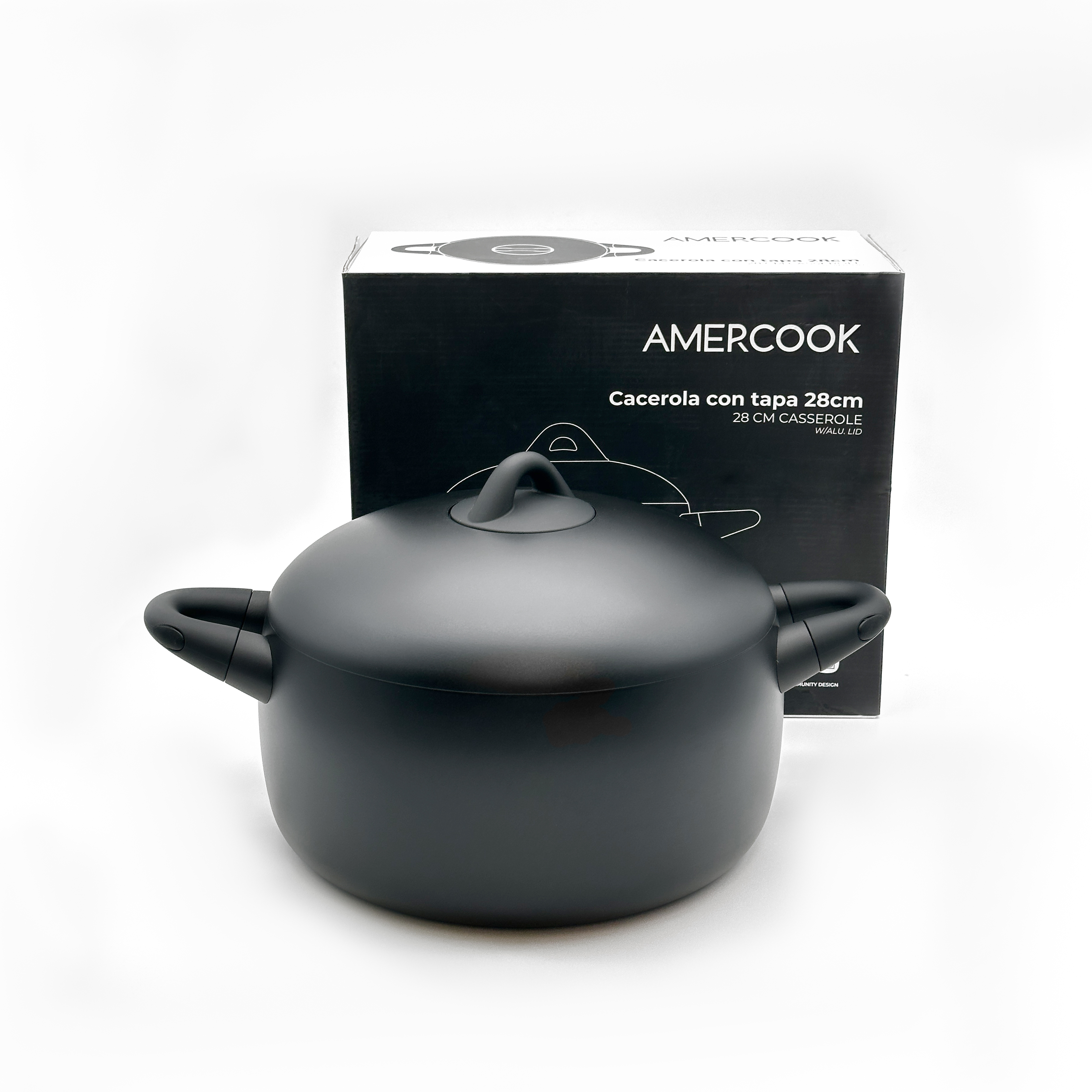Cacerola con tapa Amercook KLI0528 de 28 cm