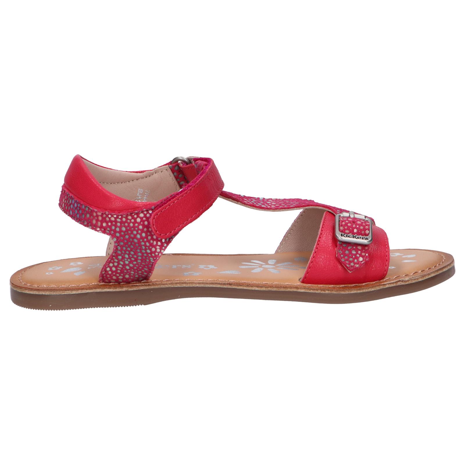 KICKERS 784454-10 DIAZZ 13 ROSE FONCE IMPRIME Girls Sandals