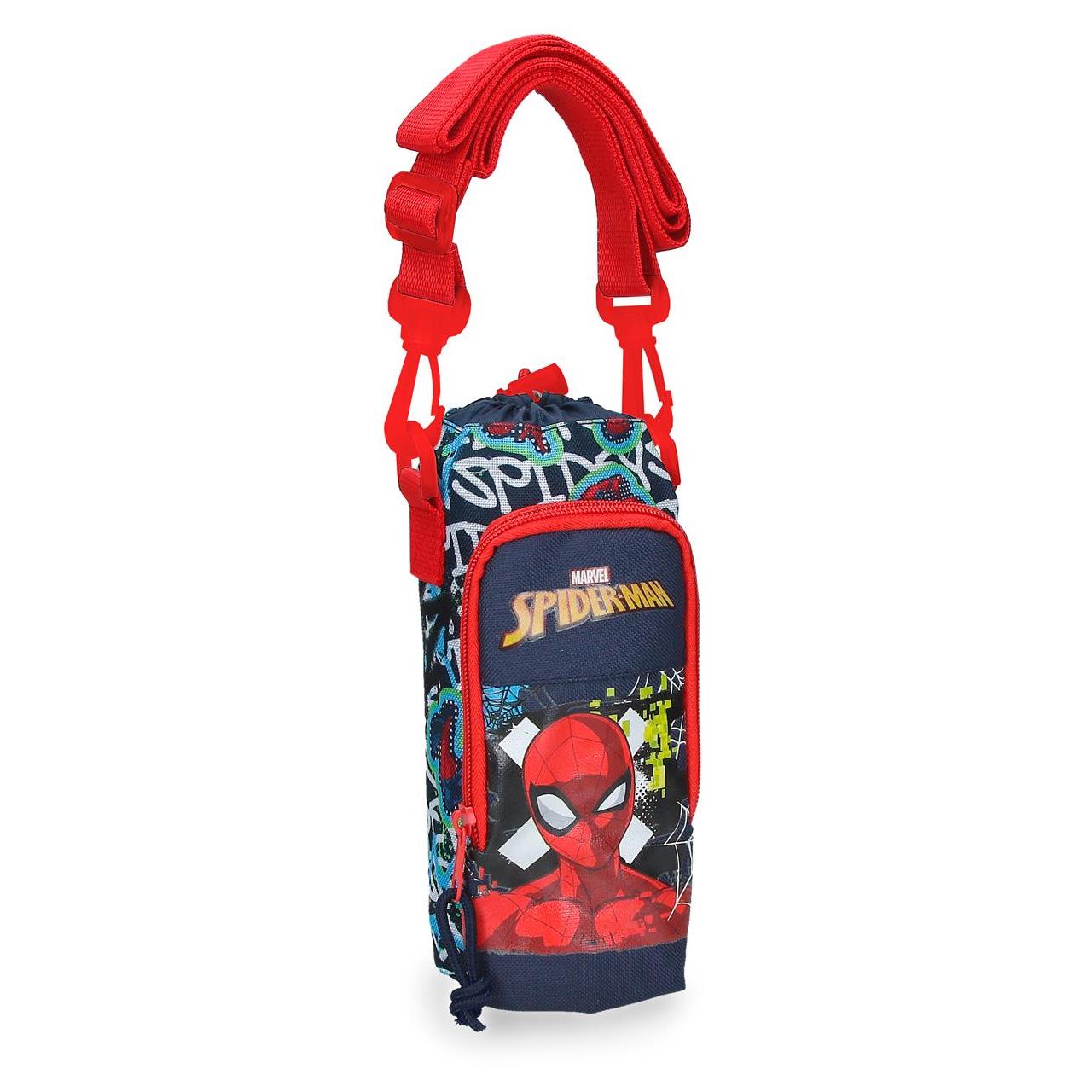 Bandolera Portabotella Grafity Of Spiderman Marino