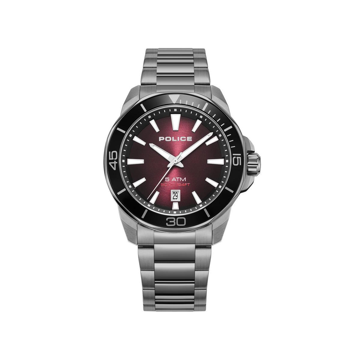 Police Reloj Hombre Caja De Acero Pulsera Acero De Color Gun Resistente Al Agua 5 Atm Pewjh0021403