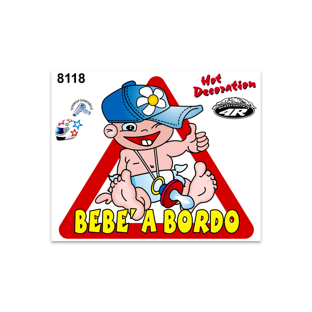 Stickers on Board Babe Stickers with Beret 14x16 cm