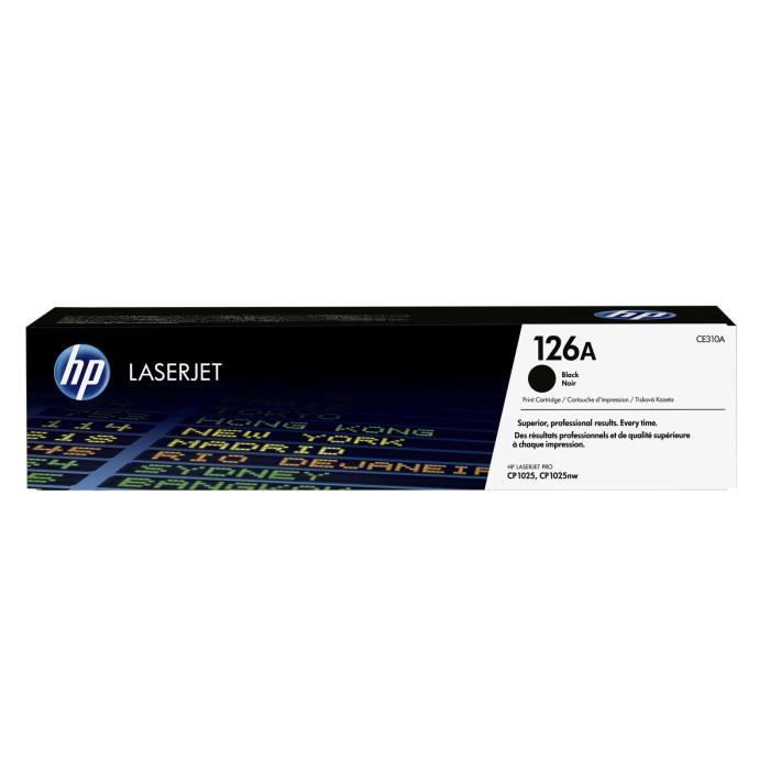 Cartucho de tóner negro original HP 126A (CE310A) para HP LaserJet CP1025/LaserJet 100 MFP M175/LaserJet 200 MFP M275