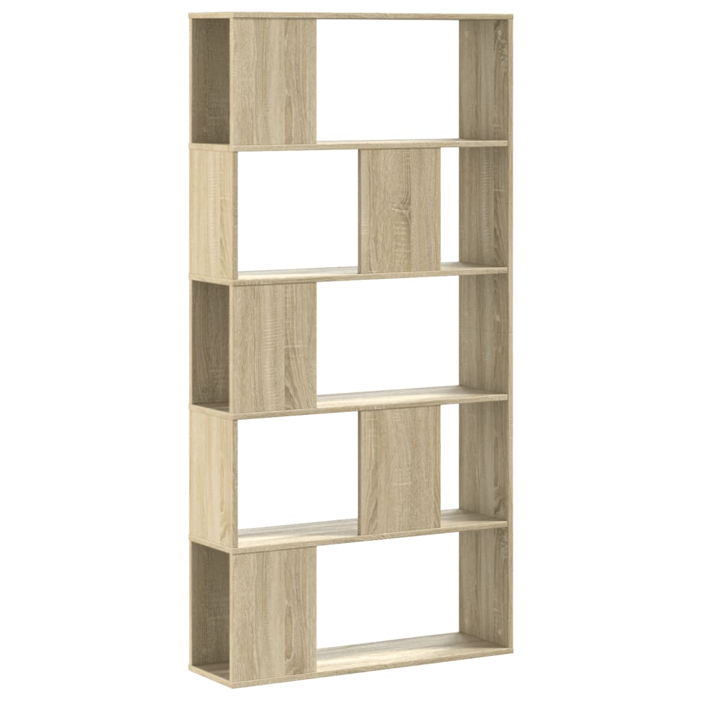vidaXL Librería 5 estantes madera ingeniería 80,5x23,5x162,5 cm Multicolor