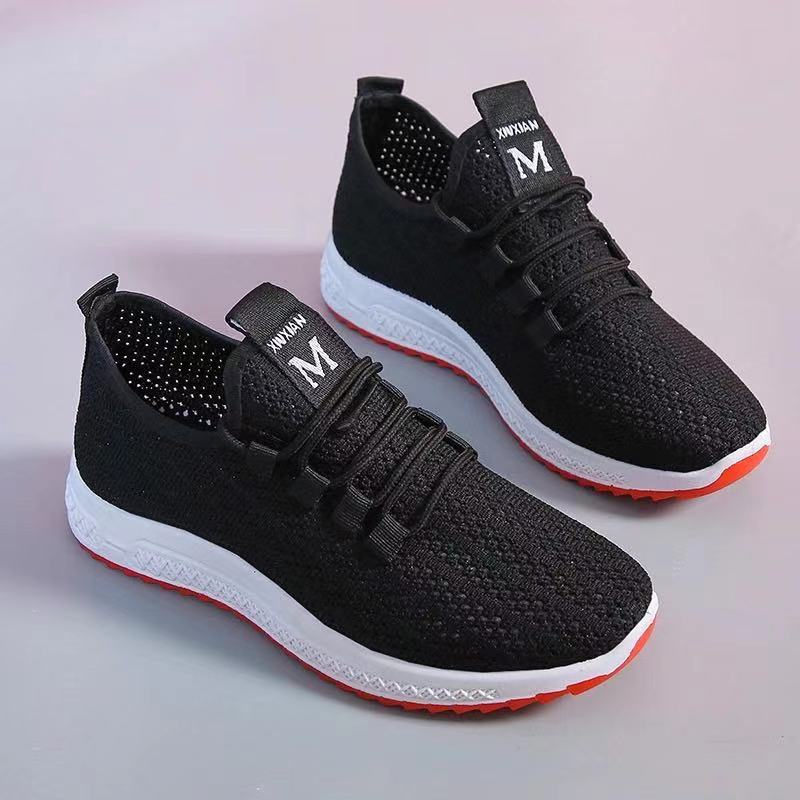 TK Zapatos de malla nuevos de verano para mujer, estilo coreano, zapatos casuales versátiles para mujer, zapatos para correr transpirables, ligeros y cómodos para mujer.