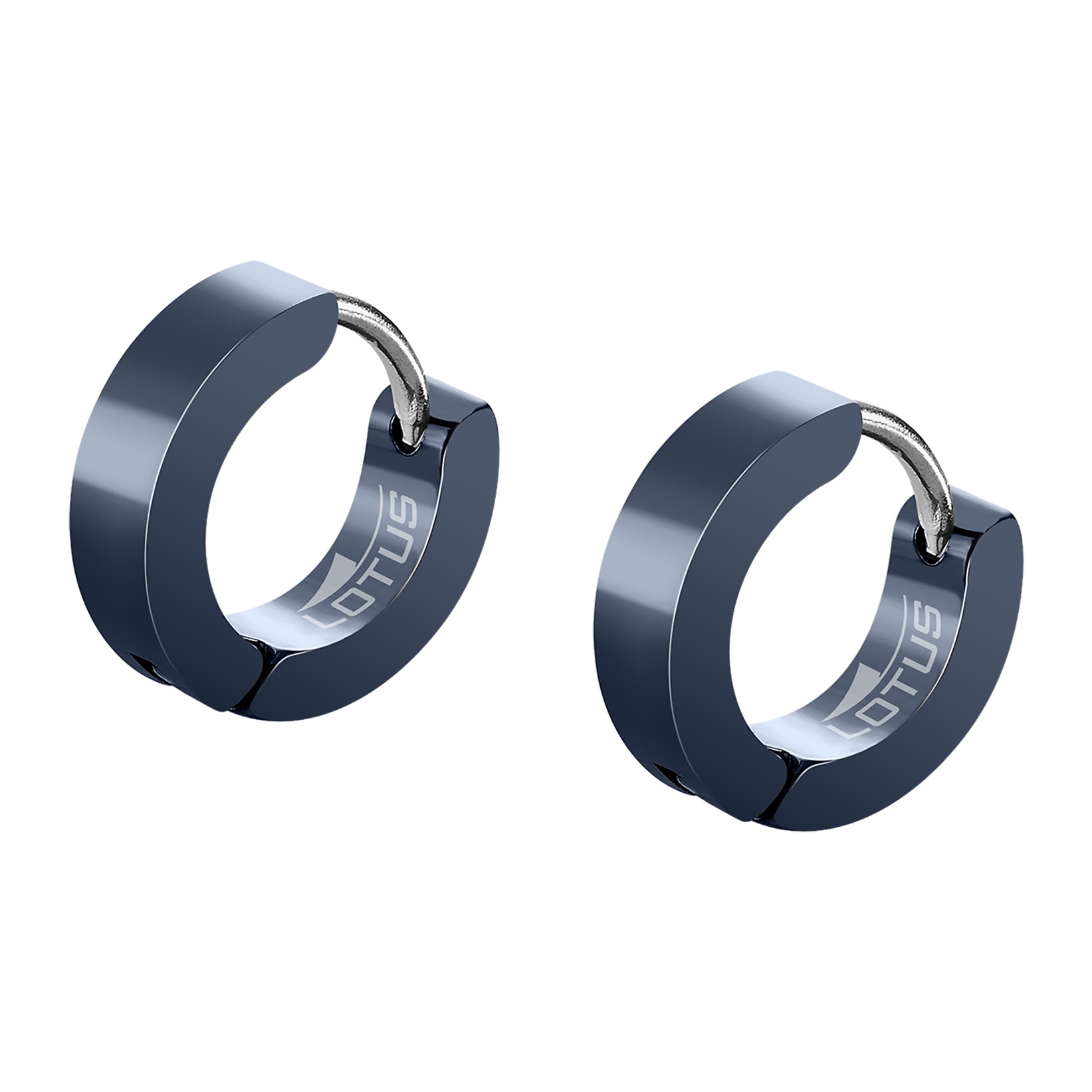 Pendientes Aro Hombre Azulados Acero Inoxidable LS2160-4/3