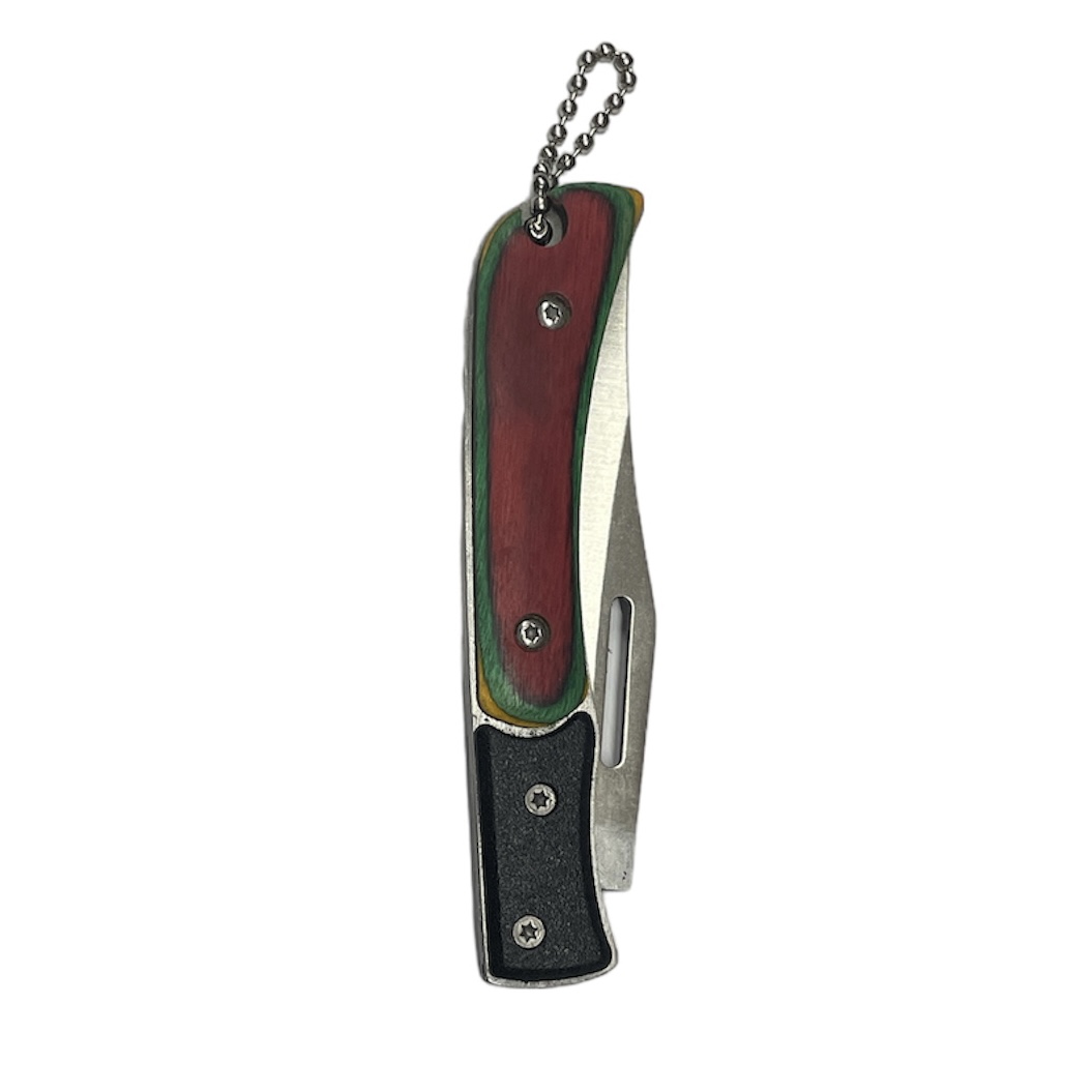 Navaja Plegable Mini Llavero Hoja Inoxidable 6cm Mango Plástico Ligero