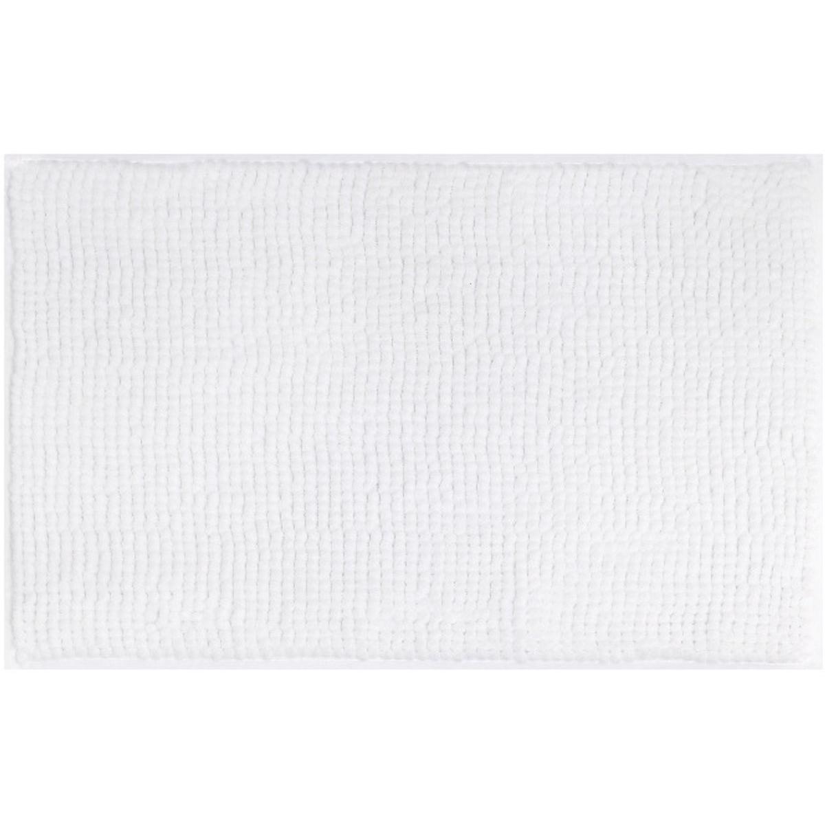 1 stuk antislip badmat, kan worden gecombineerd als badmattenset, badmat, wasbaar chenille, douchemat voor douche, badkuipen, toiletdecoratie,Wit,50*80cm