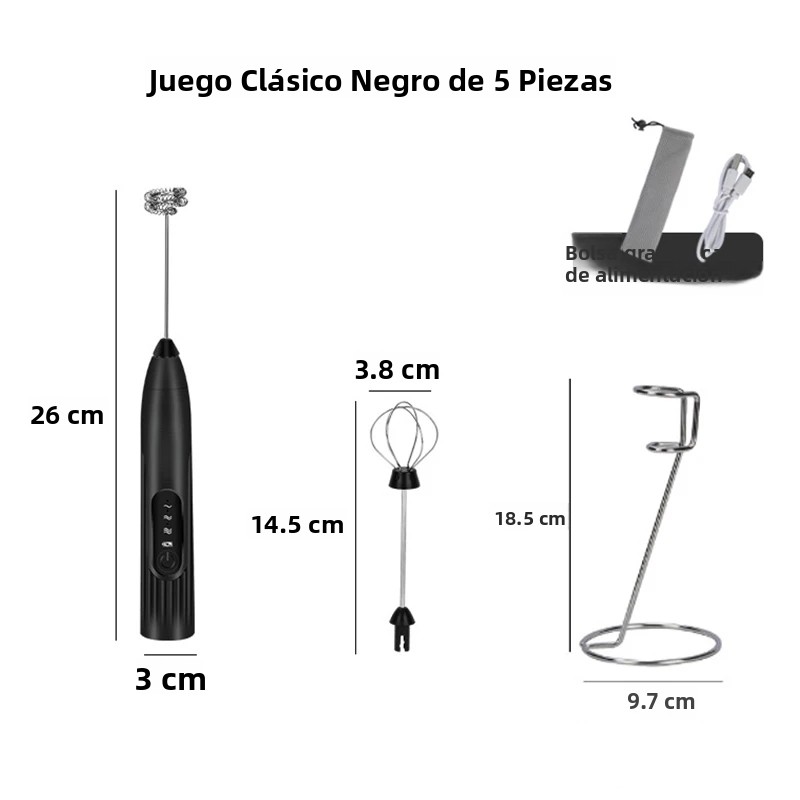 TK Batidor De Leche Eléctrico Portátil USB Para Café Cappuccino Batidora De Mano Para Huevos Y Batido De Cocina Herramientas Eco-amigables De Acero Inoxidable