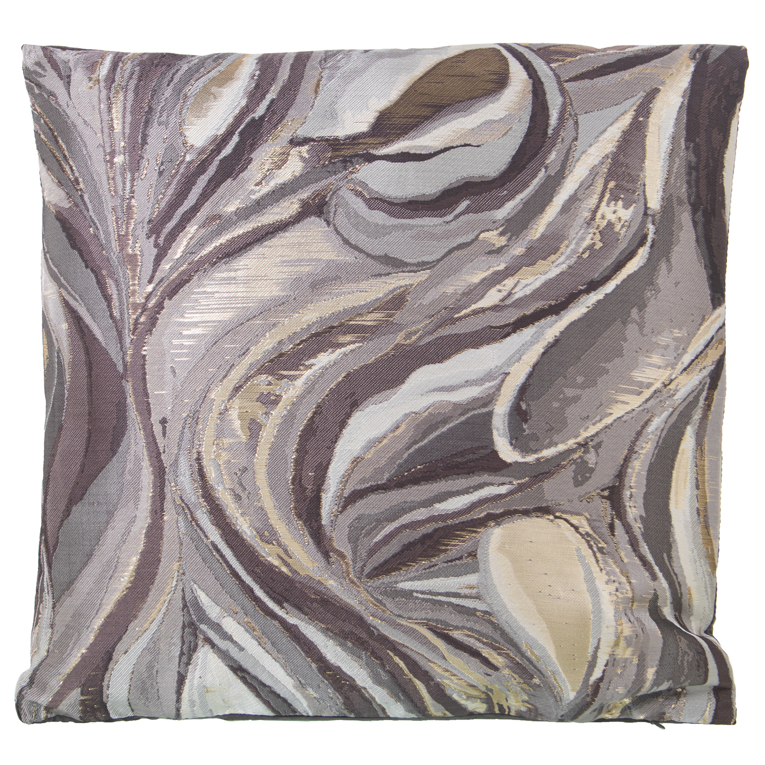 Cojin 43x43cm poliester marron con cremallera 43x43cm