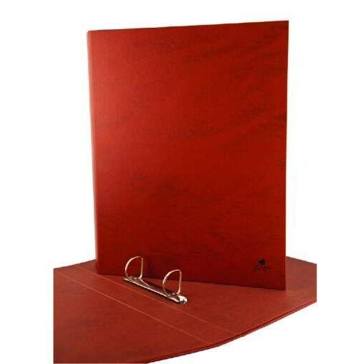 Mariola carpeta archivador de 2 anillas carton forrado papel plastificado cuero - tamaño cuarto natural - anillas mixtas 40mm - medidas 24x21x5.5cm - color marron (5 uds)