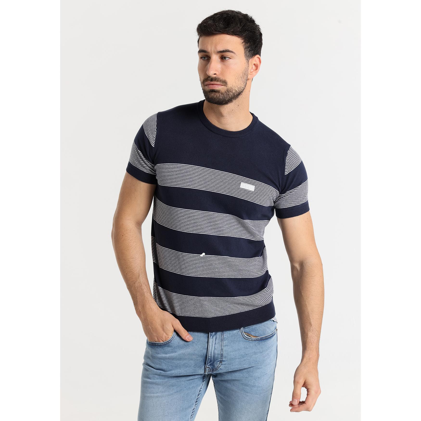 SIX VALVES - Camiseta Tricot Rayas