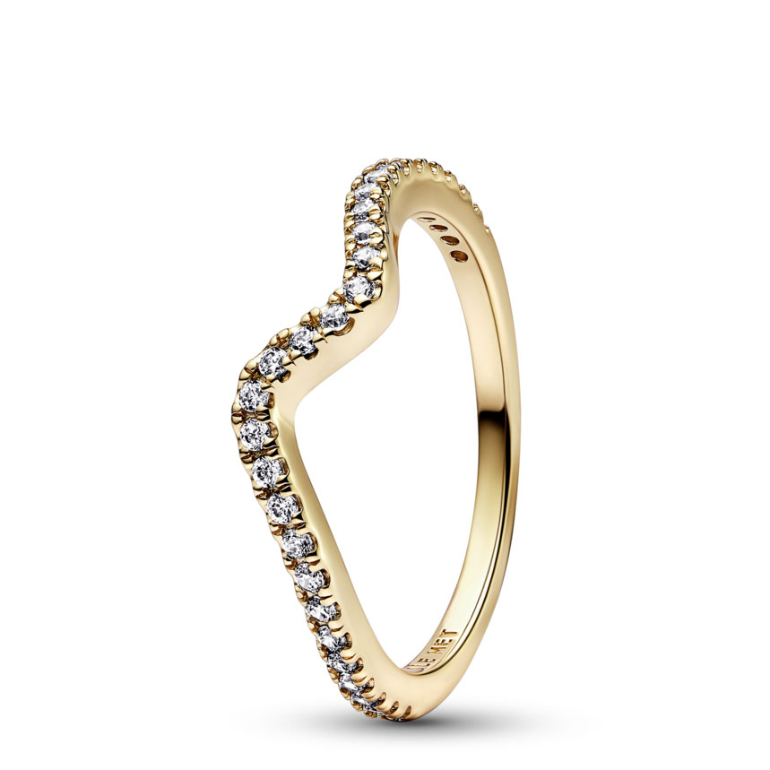 Pandora Anillo Ola Brillante 162539C01 , para Mujer