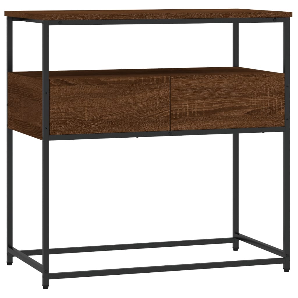 Mesa Consola Vidaxl Madera de Ingeniería 75x40x75 Cm - Negro