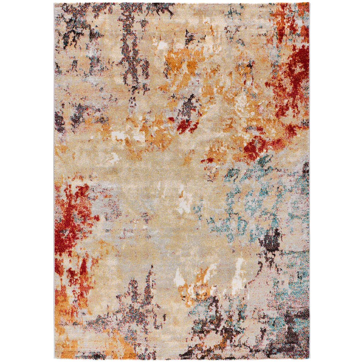 ATTICGO Alfombra de Interior Estilo Abstracto en Multicolor - Eider 16700 | 80X150, 133X190, 160X230 cm