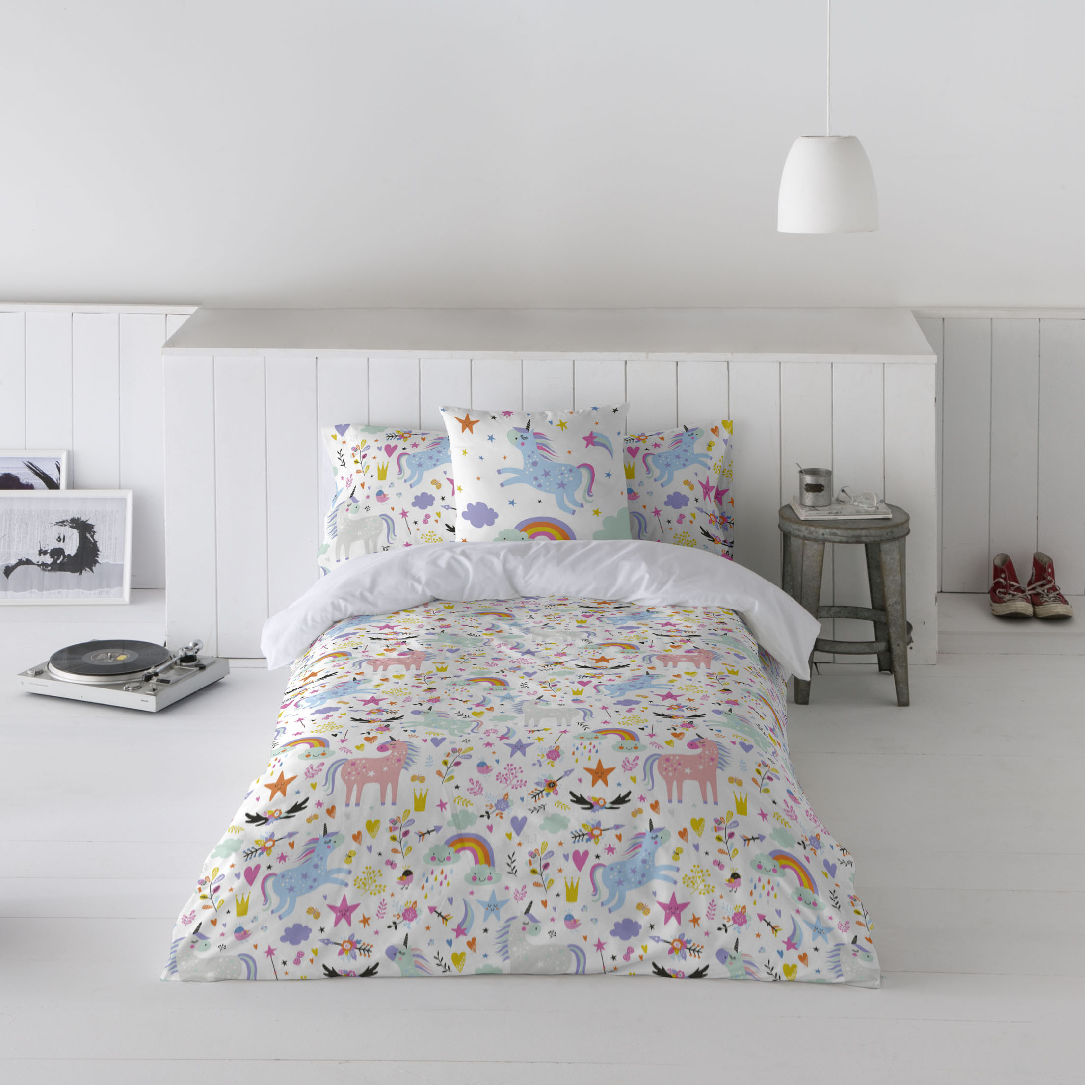 Cool Kids - Funda Nórdica Infantil Estampada - 100% Algodón Extrasuave - Juego de 2 Piezas Funda de Edredón y 1 Funda de Almohada - Cama 90/105 cm - Fabricada en España