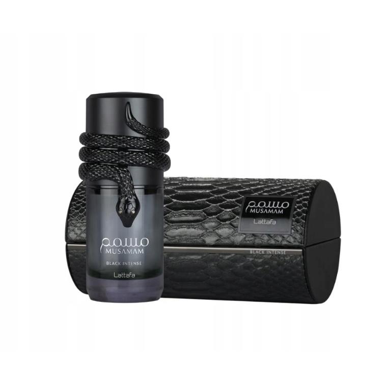 Perfume árabe masculina Mussamam Black Intense Lattafa 100ml,Fragancia oriental de hombre amaderada, lujosa, moderna, exclusiva Perfume masculino Lattafa NOVEDAD
